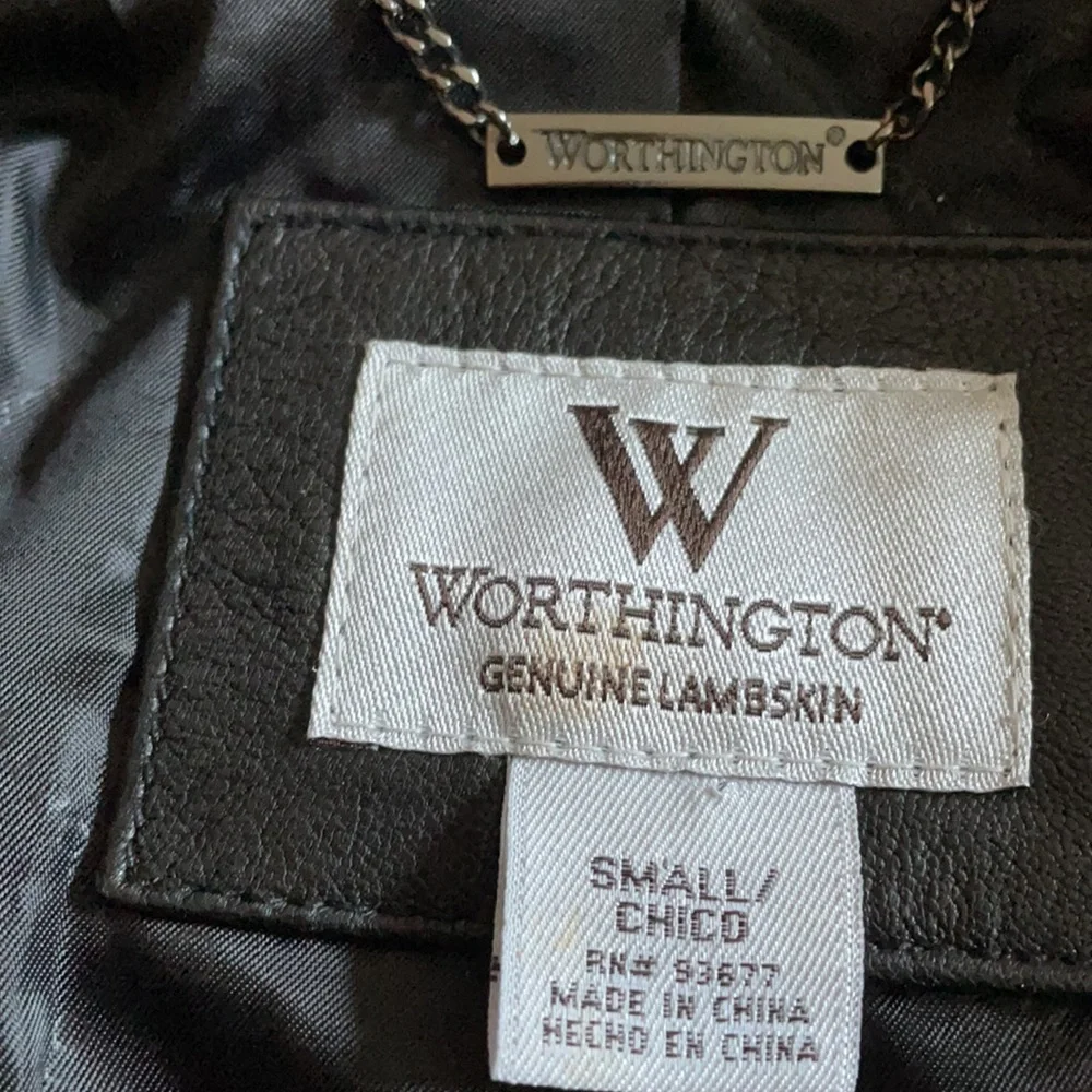 Vintage Soft Black Leather Flared Jacket Sz Small - Picture 8 of 8